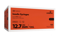 Embecta (formerly BD) Insulin Syringes 1cc (1mL) x 28G x 1/2" (Box of 100)