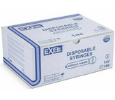 Exel 1mL Syringe and Needle Combination Slip Tip 25g x 1" 1 Box (100 Syringes)
