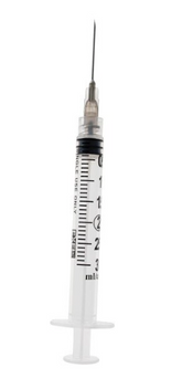 Exel 3mL Syringe and Needle Combination Luer Lock Tip 22G x 1" | 1 Box (100 Syringes)