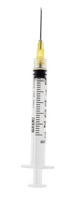 Exel 3mL Syringe and Needle Combination Luer Lock Tip 20G x 1" 1 Box (100 Syringes)
