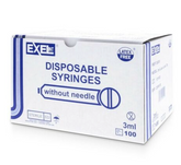 Exel 3mL Slip Tip Syringe Only | 1 Box (100 Syringes)