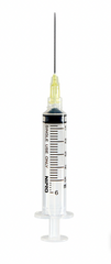 A Nipro 5cc (5ml) 20G x 1 1/2" Luer-Lock Syringe & Hypodermic Needle Combo (50 pack)