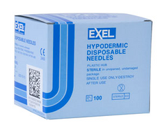 Exel Disposable Hypodermic Needles 23G x 1" (50 PACK)