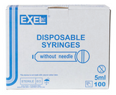 Exel 5ml (5cc) Syringe Luer Lock Tip (NO NEEDLE) (Box of 100)