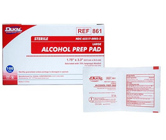Dukal Alcohol Prep Pads - Large (BOX of 100)
