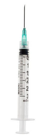 Exel 3mL Syringe and Needle Combination Luer Lock Tip 21G x 1" | 1 Box (100 Syringes)