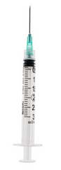 Exel 3mL Syringe and Needle Combination Luer Lock Tip 21G x 1" | 1 Box (100 Syringes)