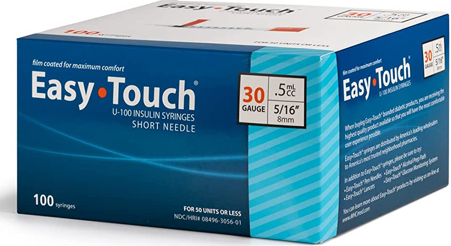 MHC EasyTouch Insulin Syringe for comfortable injection - 30 tablets