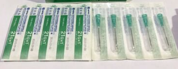 21 gauge x 1 1/2" luer-lok hypodermic needles