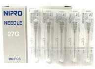 Nipro 3cc (3ml) 27G x 1 1/4" Luer-Lock Syringe & Hypodermic Needle Combo (50 pack) sterile needles in a package.