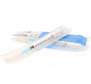 BD 1cc(mL) Luer Slip Tip Syringe with attached PrecisionGlide needle 25G x 5/8" (10 PACK)