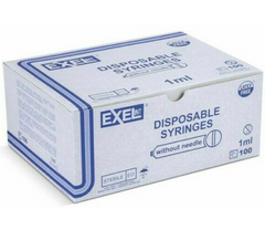Exel 1mL Syringe and Needle Combination Slip Tip 25g x 1" 1 Box (100 Syringes)