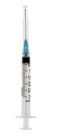 Exel 3mL Syringe and Needle Combination Luer Lock Tip 23G x 1 ½" | 50 Syringes