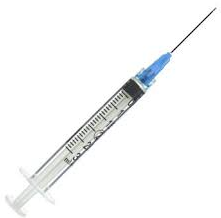 Exel 3ml (3cc) Syringe/Needle Combination Luer Lock Tip 23G x 1" (Box of 100)