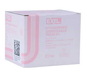 Exel Disposable Hypodermic Needles 18G x 1" (50 Pack)
