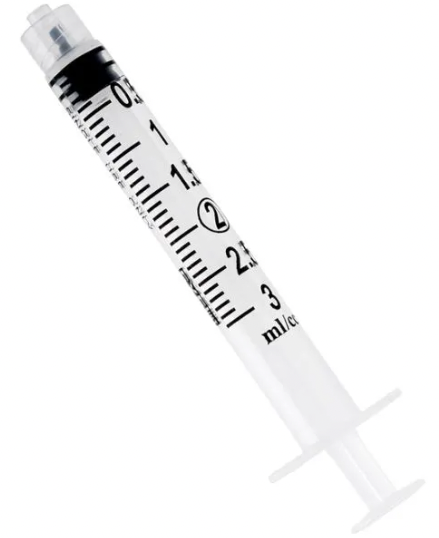 Exel 3ml (3cc) Syringe Luer Lock Tip (NO NEEDLE) (50 pack)