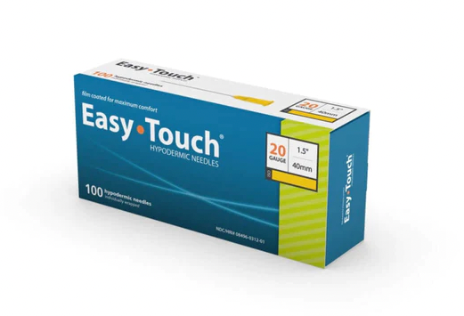 EasyTouch Hypodermic Needle 20G x 1 1/2" (1 BOX of 100)