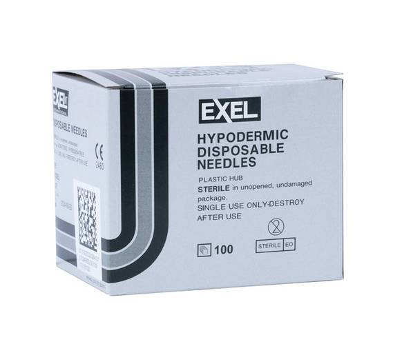 Exel Disposable Hypodermic Needles 22G x 1" (50 PACK)