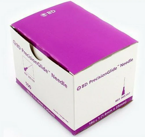 BD PrecisionGlide Conventional Needle 16G x 1" (50 pack)