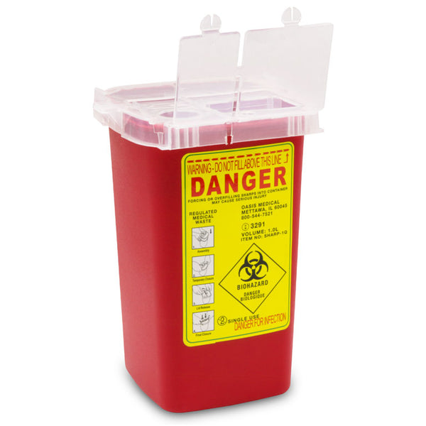 5 Liter Disposal Medical Plastic Quart Sharps Biohazard Bin Containers