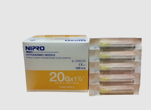 Niro niro Nipro 3cc (3ml) 20G x 1 1/2" Luer-Lock Syringe & Hypodermic Needle Combo (50 pack) Dispensed.