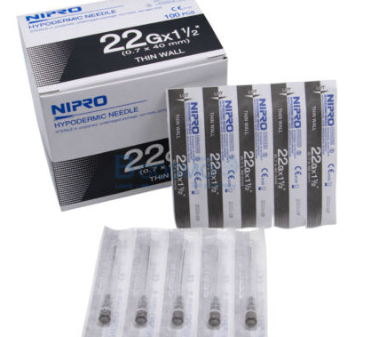 Nipro is a leading provider of the 3cc (3ml) 22G x 1 1/2" Nipro dispensed sterile luer lock syringes, offering high-quality disposable syringes for medical use.