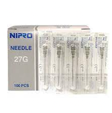 1cc (1ml) 27G x 1 1/4" LUER LOCK Syringe and Hypodermic Needle Combo (50 pack)