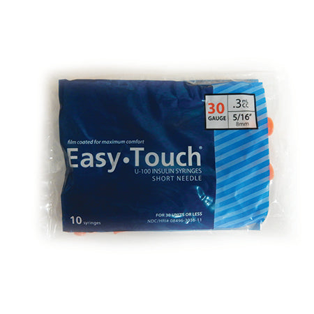 EasyTouch Insulin Syringes 0.3cc (0.3ml) x 30G x 5/16" - 1 bag (10 SYRINGES)