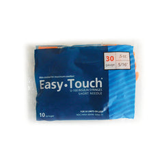 EasyTouch Insulin Syringes 0.5cc (0.5ml) x 30G x 5/16" - 1 bag (10 SYRINGES)