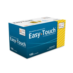 MHC EasyTouch Insulin Syringes 0.5cc (0.5ml) x 31G X 5/16" - 1 BOX (100 SYRINGES) on a white background, providing comfortable injection.